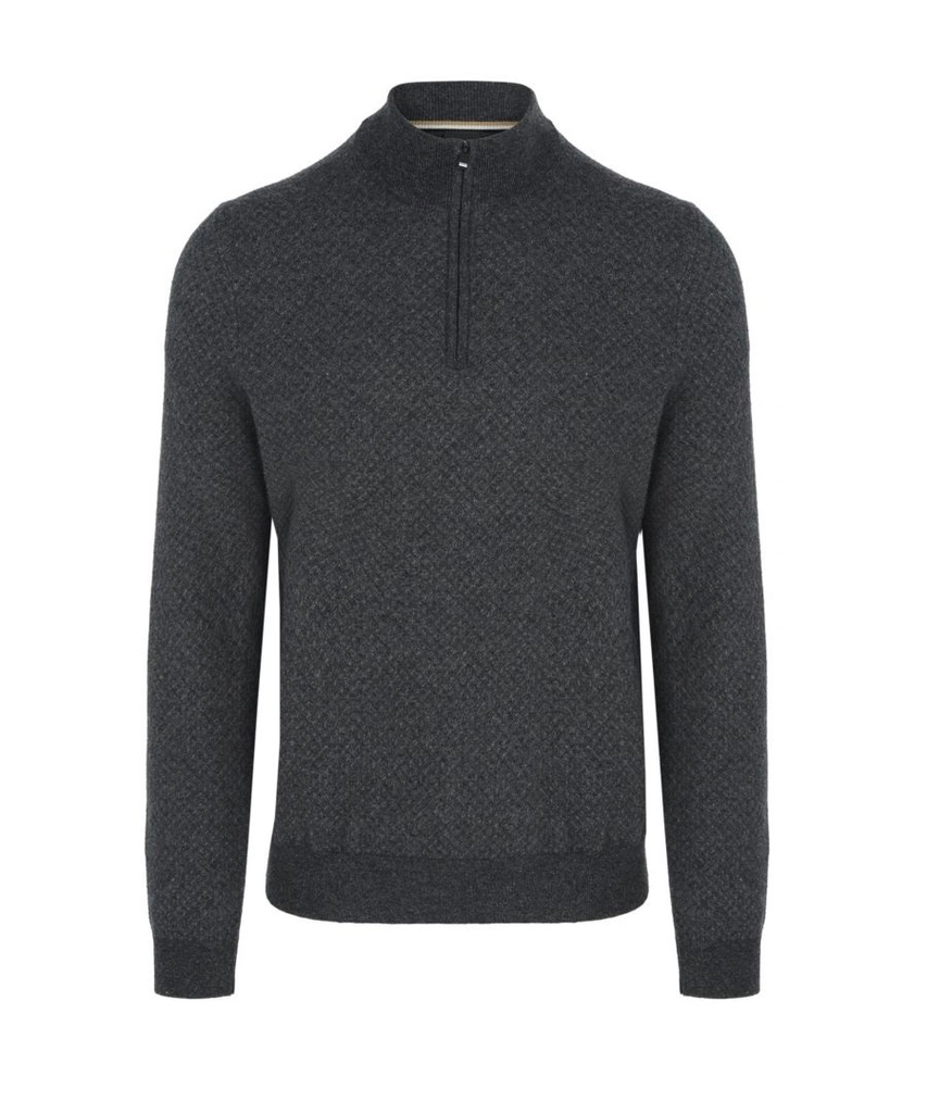 Hugo Boss Mens H-eltorino Half Zip Knitwear - Size Medium